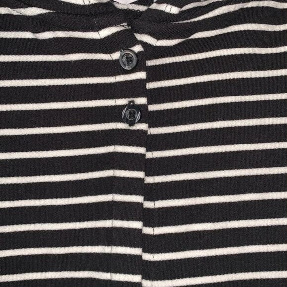 Isaac Mizrahi Live! Black & White Striped Cardigan With Pockets Made In Vietnam - Picture 4 of 8